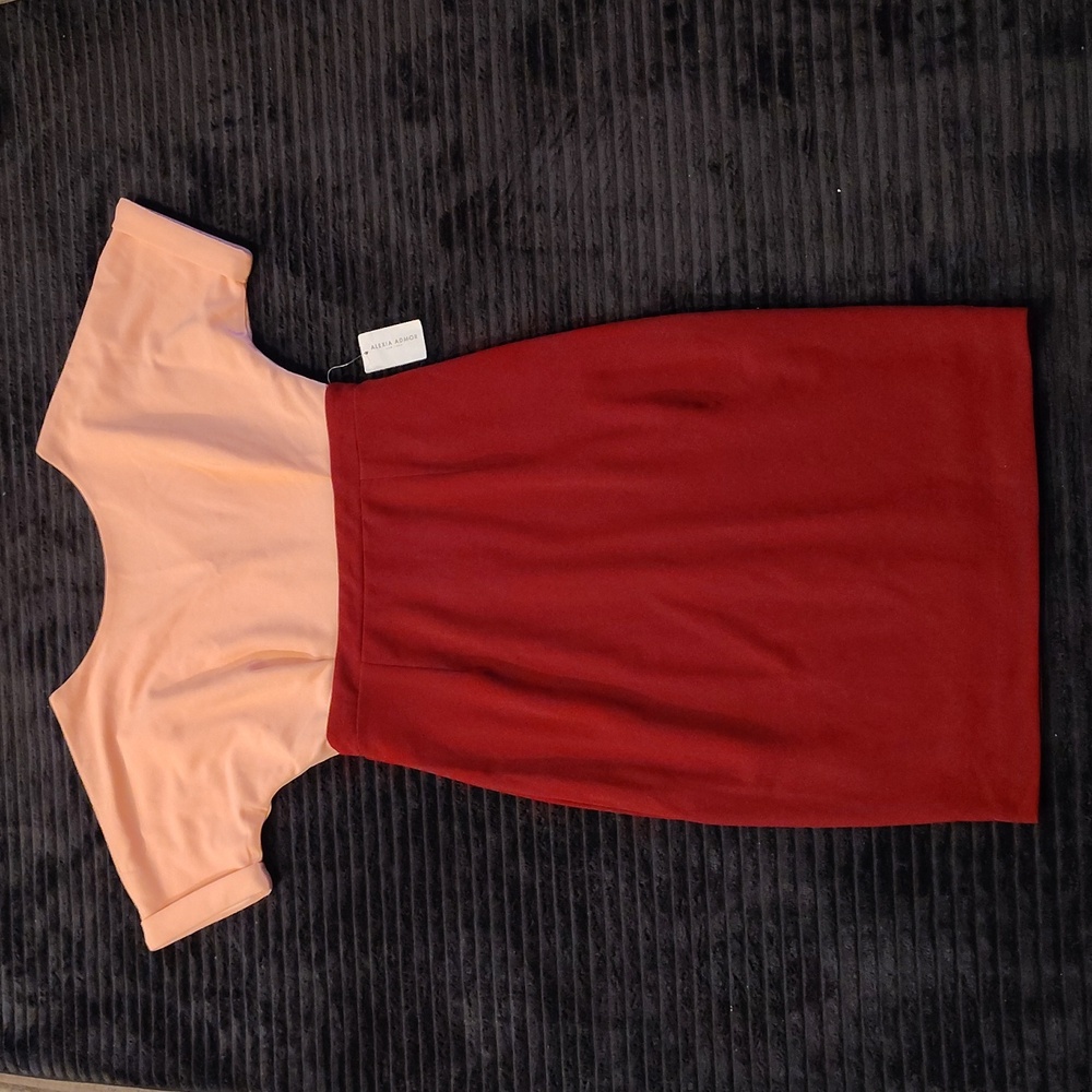Classic Burgundy and Blush Women's Dress